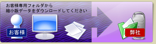 お客様側で作業完了画像ファイルをFTPサーバからダウンロード(転送)して下さい。